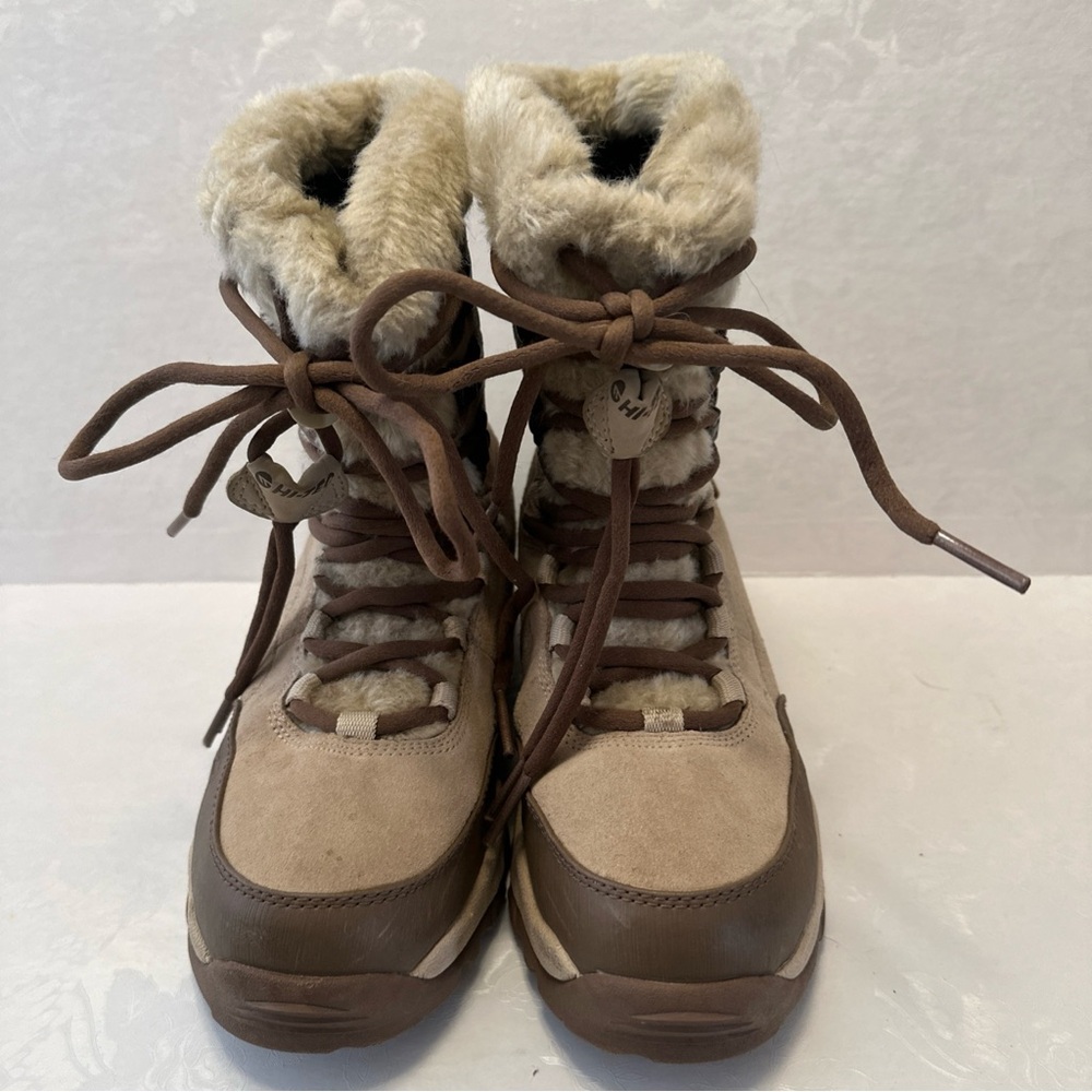 Hi-Tec women’s St Moritz 200 Tan and Brown Snow Boots size 8.5 EUC